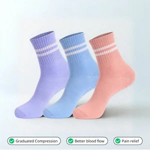 1 pair of 3D compression socks in different colors