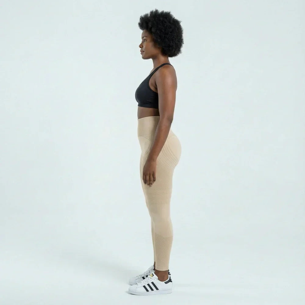3D Leggings - Beige