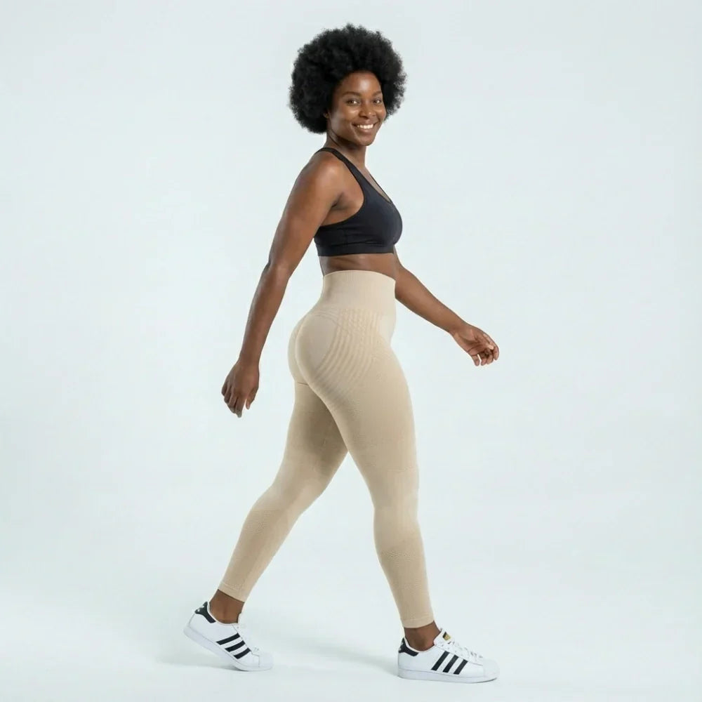 3D Leggings - Beige