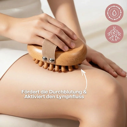 Wooden Anti-Cellulite Body Roller – Boosts Blood Circulation and Smooths Skin