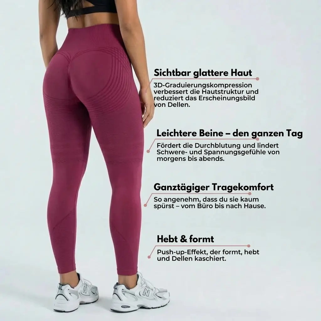 3D Leggings – Burgundy