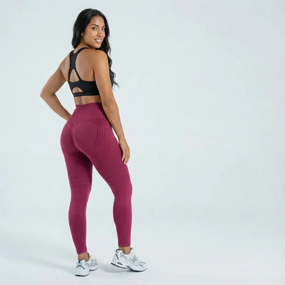 3D Leggings – Burgundy