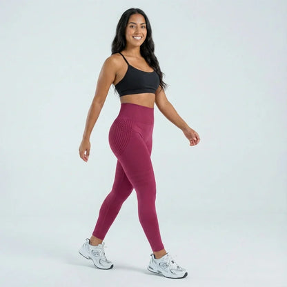 3D Leggings – Burgundy