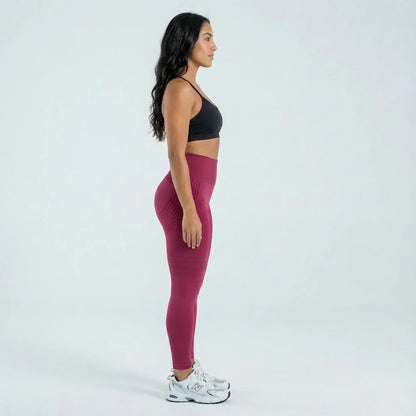 3D Leggings – Burgundy