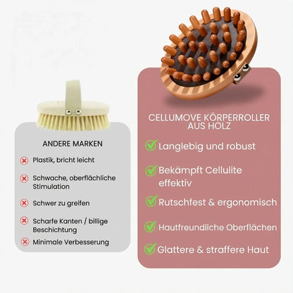 Wooden Anti-Cellulite Body Roller – Boosts Blood Circulation and Smooths Skin