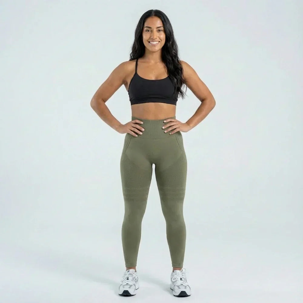 3D Leggings - Army Green
