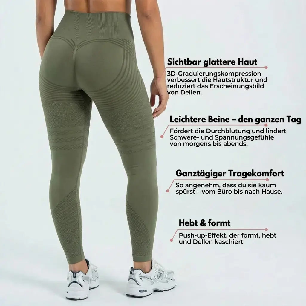 3D Leggings - Army Green