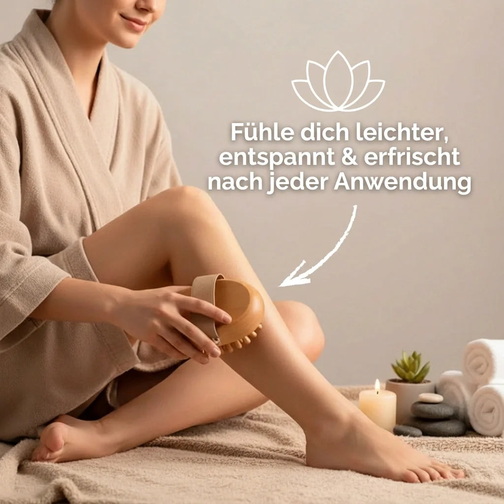 Wooden Anti-Cellulite Body Roller – Boosts Blood Circulation and Smooths Skin