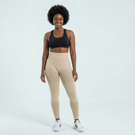 3D Leggings - Beige