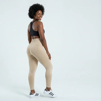 3D Leggings - Beige